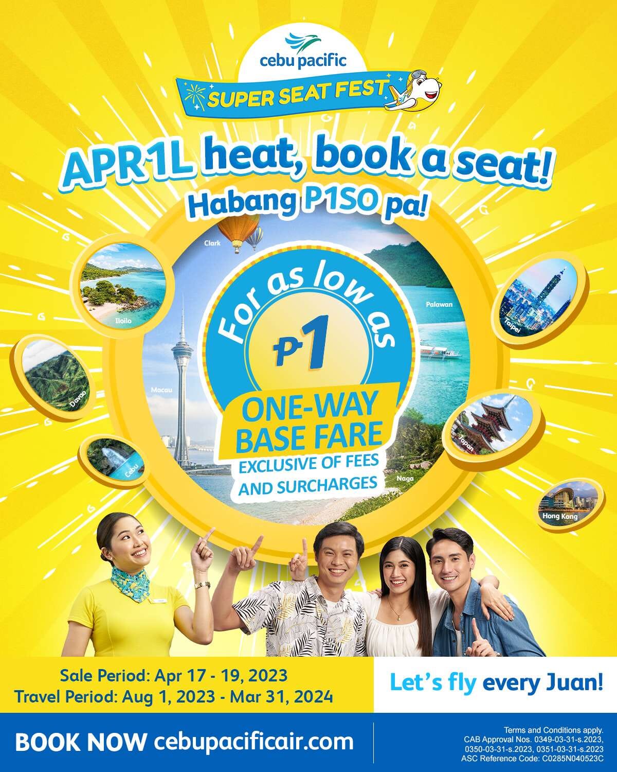 Cebu Pacific Brightens Up Summer with 3-Day P1SO Sale